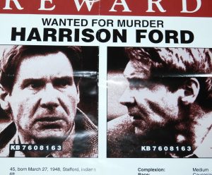 ORIGINAL MOVIE POSTER THE FUGITIVE 1993 FOLDED INTL SINGLE-SIDED ONE-SHEET