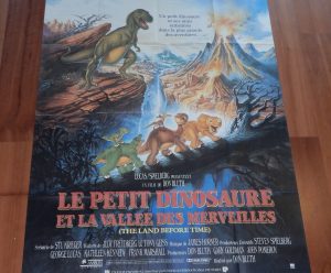 ORIGINAL MOVIE POSTER THE LAND BEFORE TIME 1988 FRENCH FOLDED ONE-PANEL GRANDE