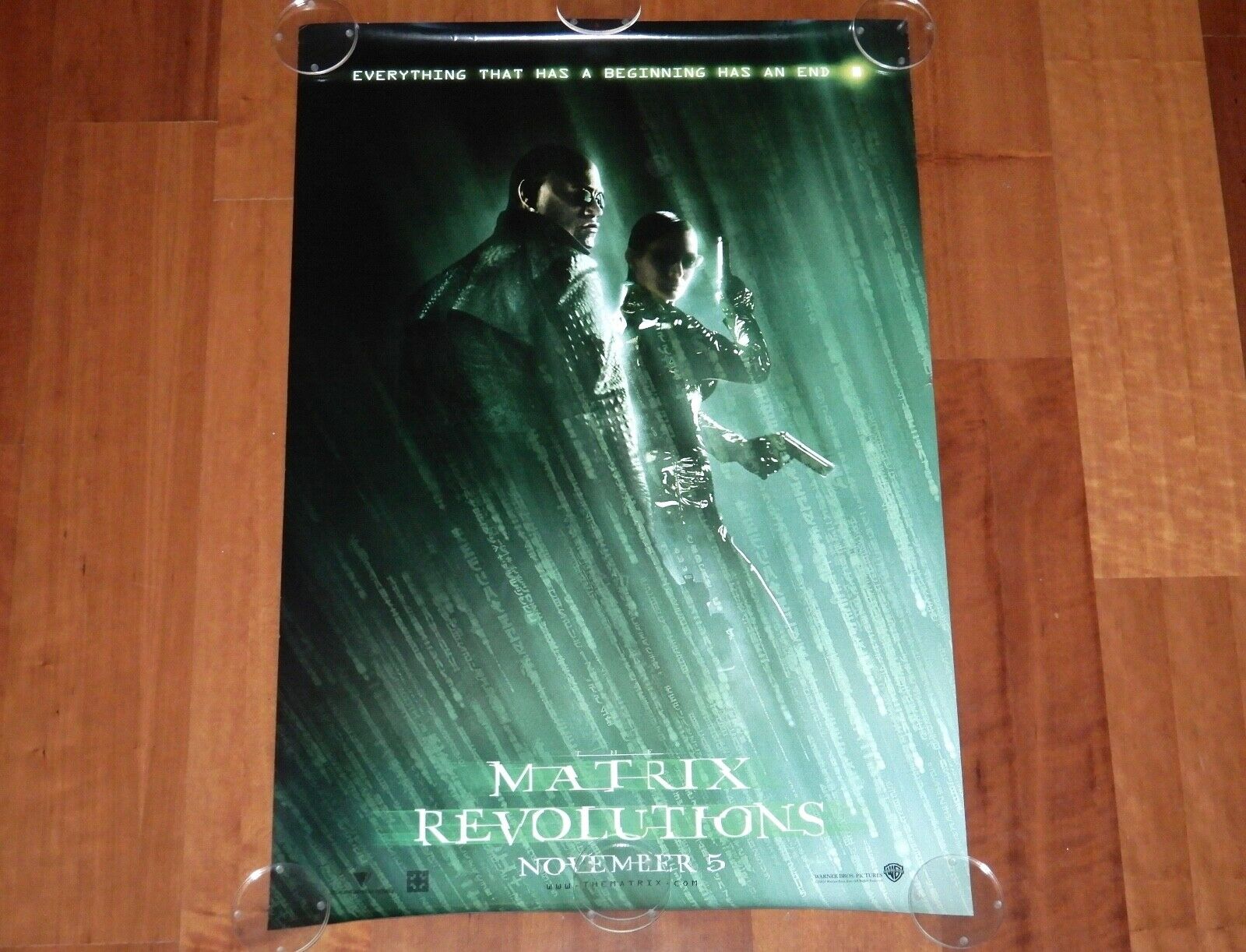 ORIGINAL MOVIE POSTER THE MATRIX REVOLUTIONS 2003 UNFOLDED DS TEASER ONE SHEET