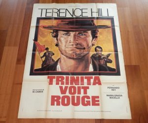 ORIGINAL MOVIE POSTER TRINITY SEES RED 1970 FOLDED ITALIAN ONE PANEL ‘2-FOGLI’