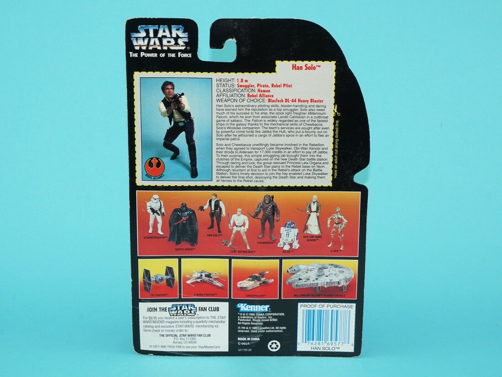 STAR WARS POTF2 HAN SOLO MOC MOSC US CARD 1995 KENNER - Image 4