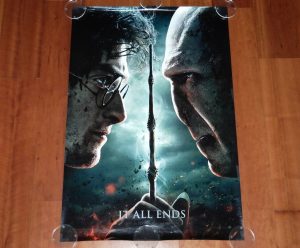 ORIGINAL MOVIE POSTER HARRY POTTER & THE DEATHLY HALLOWS 2011 UNFOLDED DOUBLE