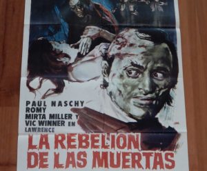 ORIGINAL MOVIE POSTER VENGEANCE OF THE ZOMBIES ‘REBELLION DE LAS MUERTAS’ 1976