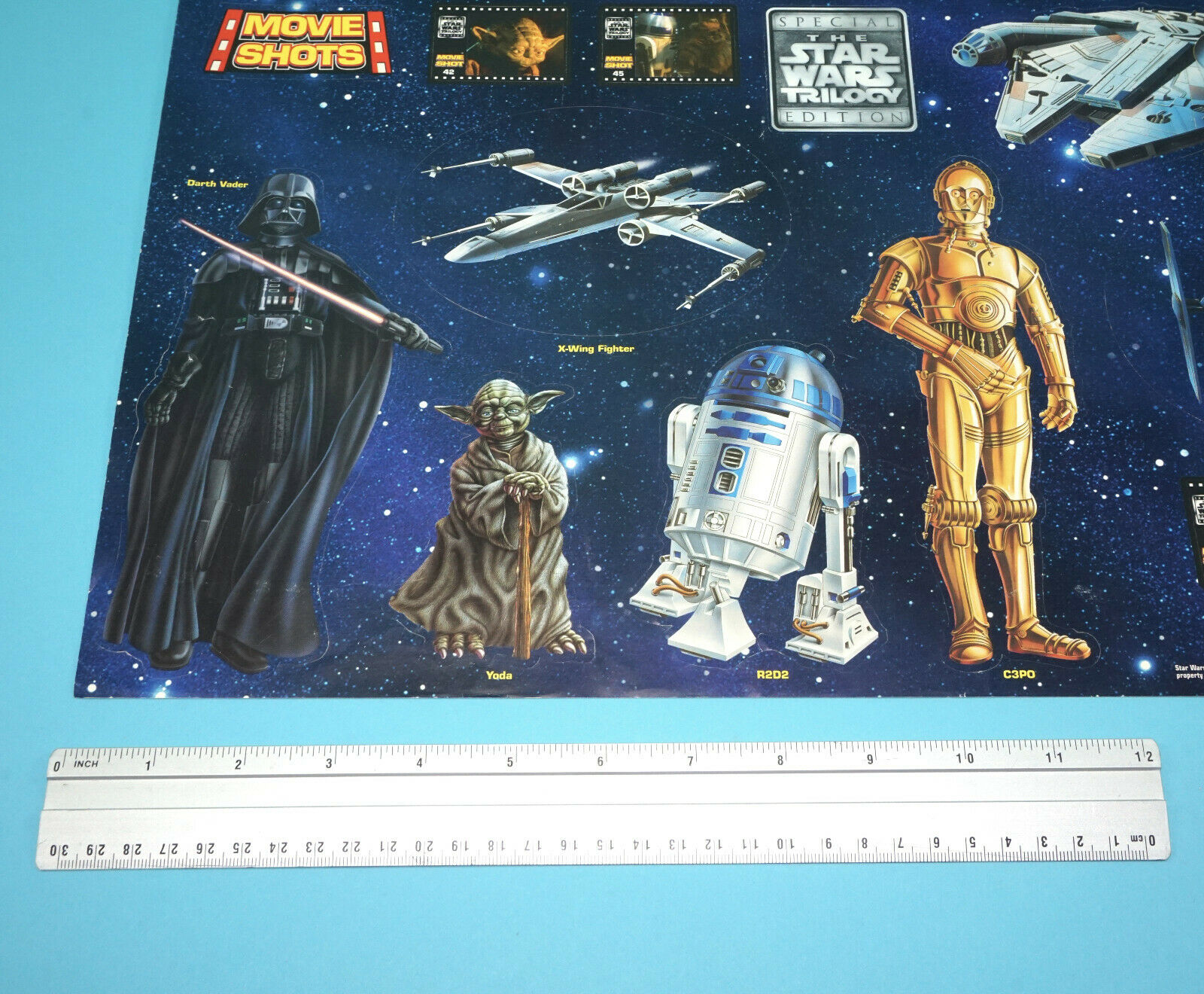 STAR WARS TRILOGY MOVIE SHOTS PROMO STICKER SHEET 1997 SMITHS HOLLAND HTF - Image 3