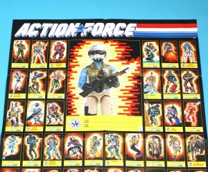 1988 GI JOE ACTION FORCE CLUB MAIL AWAY STEEL BRIGADE WALL POSTER EURO UK HASBRO