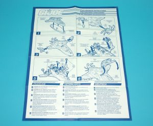 1989 GI JOE MUDFIGHTER SPARE BLUEPRINT INSTRUCTIONS EURO NL FR DE BENELUX HASBRO