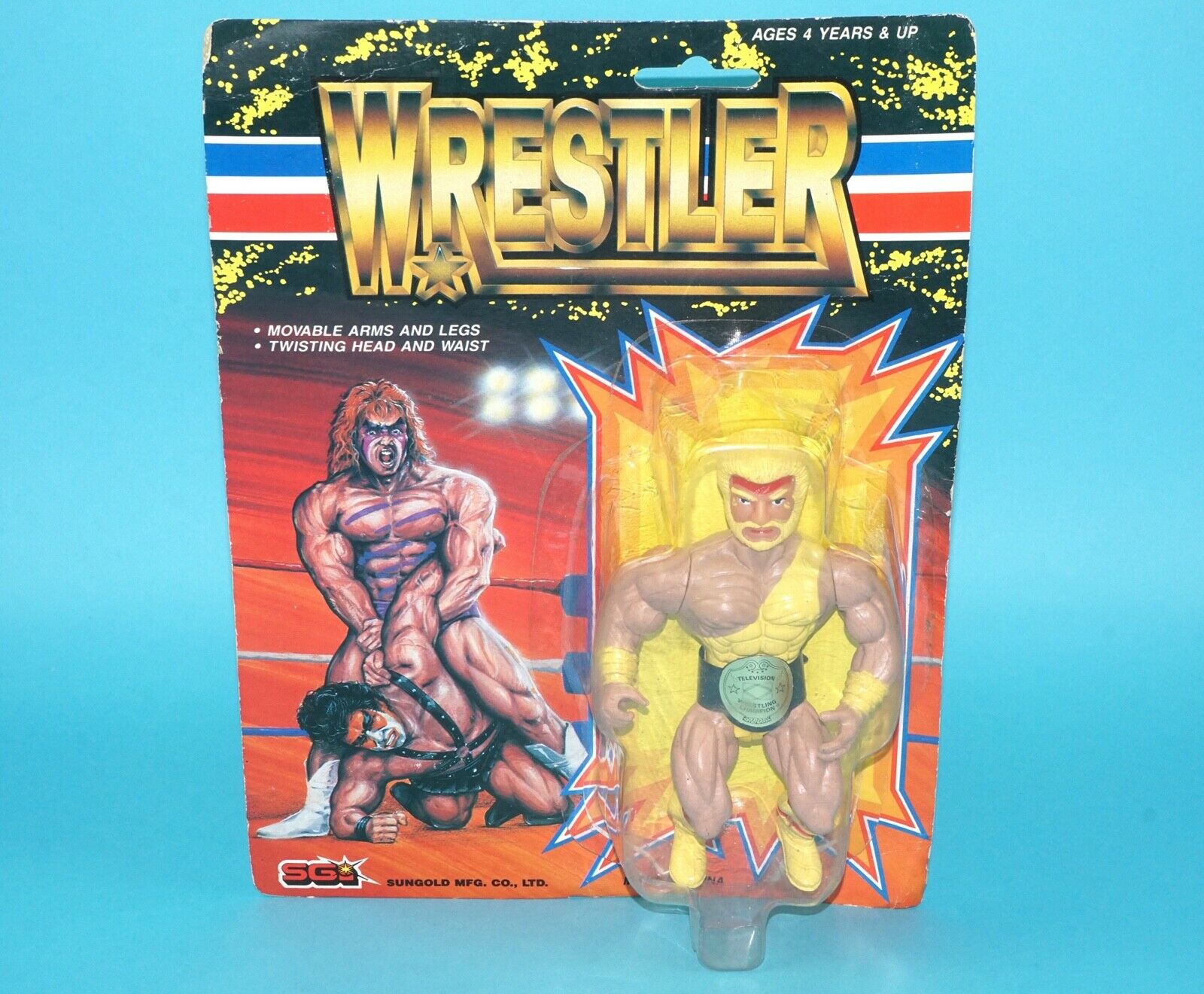 MOTU KO WRESTLER MOC MOSC 1980s SUNGOLD GALAXY FIGHTERS WWF HTF