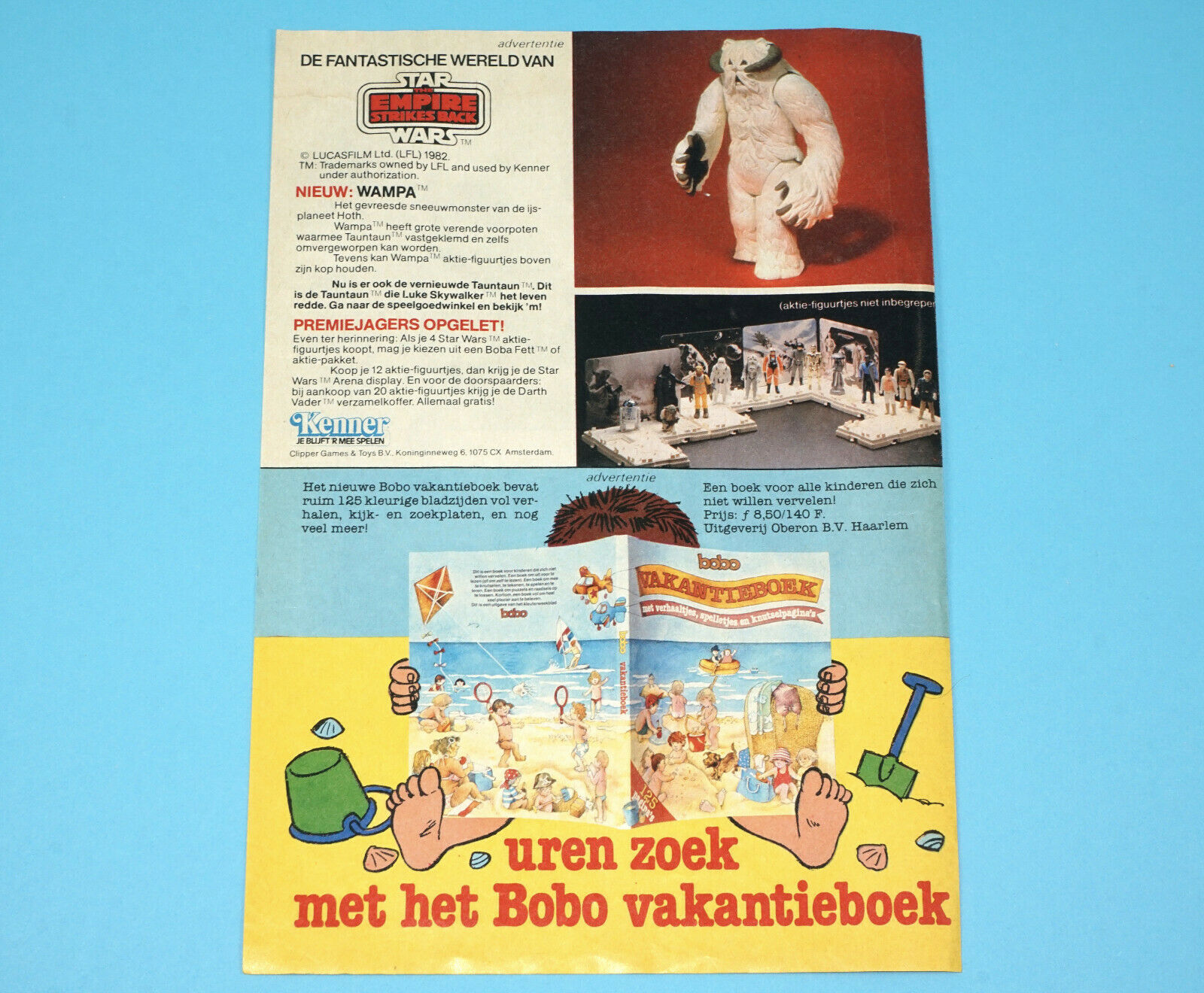 STAR WARS CLIPPER MAGAZINE ADVERT ESB 1982 DONALD DUCK HOLLAND KENNER - Image 2