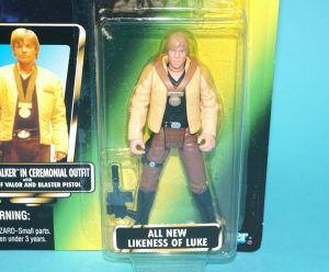 STAR WARS POTF2 LUKE SKYWALKER CEREMONIAL OUTFIT MOC MOSC US CARD 1996 KENNER