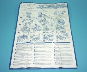 1989 GI JOE RAZORBACK ‘ATILLA’ SPARE BLUEPRINT INSTRUCTIONS EURO BENELUX HASBRO