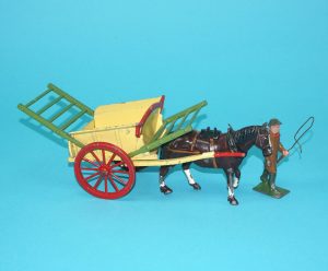 BRITAINS LEAD FARM No. 4F TUMBREL CART & CARTER MIB ORIGINAL BOX 1950s ENGLAND