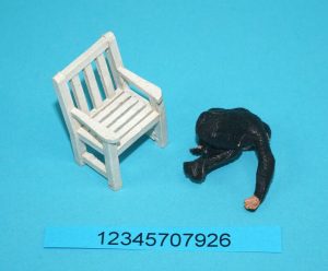BRITAINS ZOO #4375 CHIMPS TEA PARTY SPARE CHIMP FOR ZOOKEEPER&CHAIR 1960s HERALD