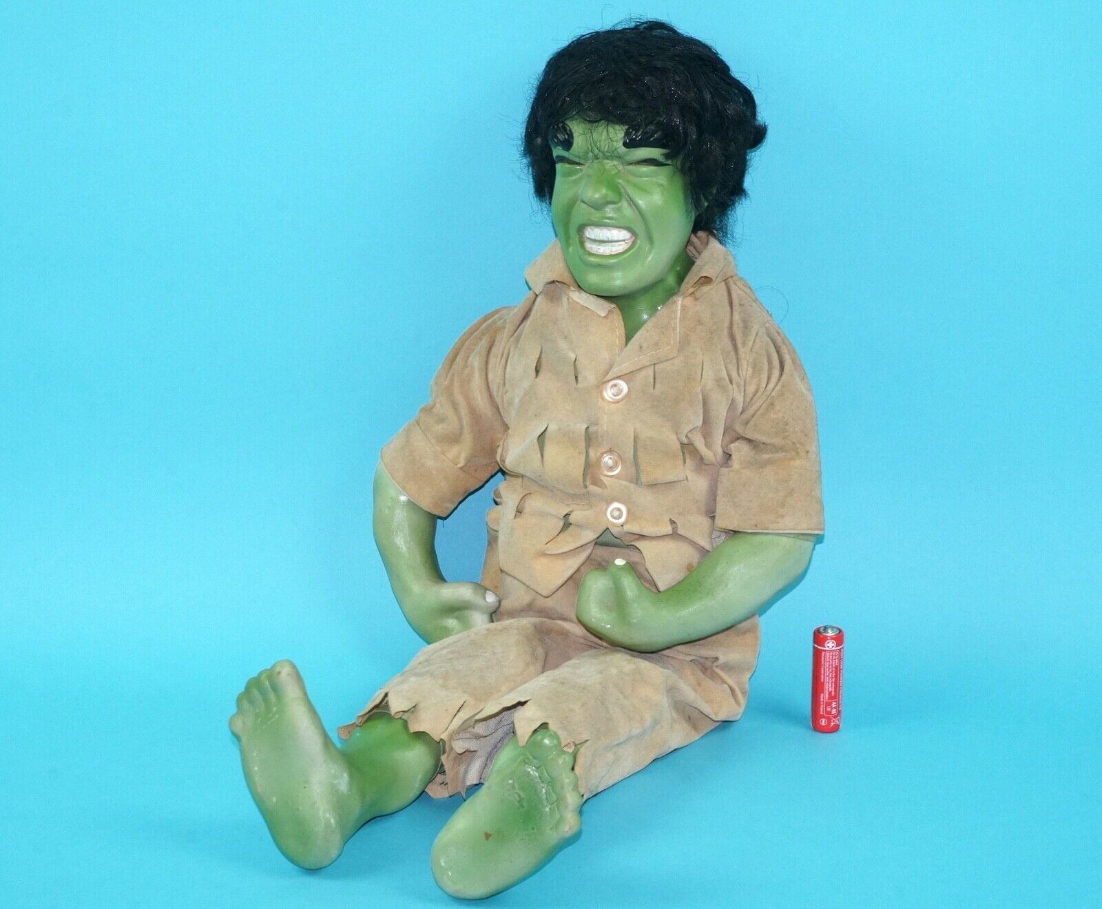 MARVEL COMICS THE HULK DOLL 20" PORCELAIN LIMBS 1970s HOLLAND LOU FERRIGNO - Image 7