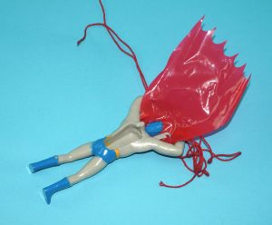 MARVEL DC COMICS WONDER MAN WONDERMAN PARACHUTE TOY 1970s BOOTLEG KO AHI BATMAN