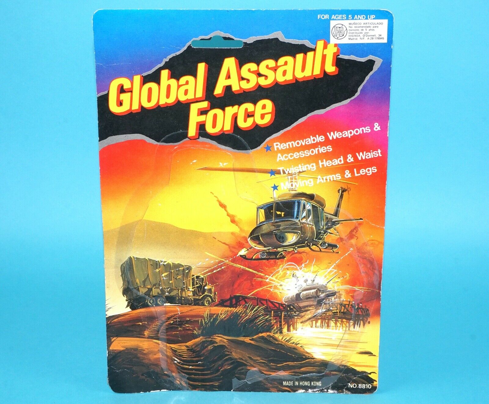 MOTU KO GLOBAL ASSAULT FORCE UNCUT CARDBACK HEADER CARD 1980s MADISON