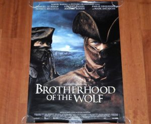 ORIGINAL MOVIE POSTER BROTHERHOOD OF THE WOLF 2001 UNFOLDED SINGLE-SIDED