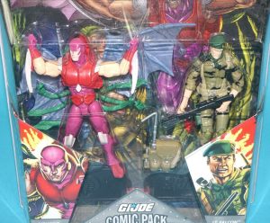 2008 GI JOE 25TH ANNIVERSARY COMIC 2-PACK NEMESIS IMMORTAL v1 LT. FALCON v4 MOC MOSC HASBRO