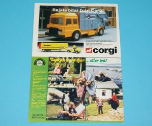 CORGI TOYS MAGAZINE ADVERT 1970s SCANDITOY SWEDEN