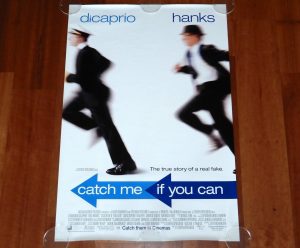 ORIGINAL MOVIE POSTER CATCH ME IF YOU CAN 2002 UNFOLDED DOUBLE-SIDED ONE-SHEET