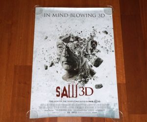 ORIGINAL MOVIE POSTER SAW 3D 2010 UNFOLDED DS ADVANCE ONE SHEET