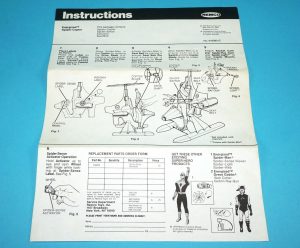 THE AMAZING ENERGIZED SPIDER-MAN COPTER ORIGINAL SPARE INSTRUCTIONS 1978 REMCO