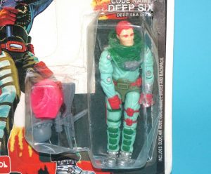 1989 GI JOE DEEP SIX v2 DARK GREEN VARIANT PINK HELMET MOC MOSC 2009 FUNSKOOL