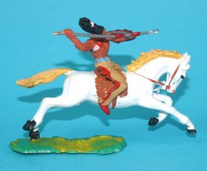 ELASTOLIN 4CM 40MM SERIES No. 6853 MOUNTED NATIVE AMERICAN INDIAN HORSE RIDER