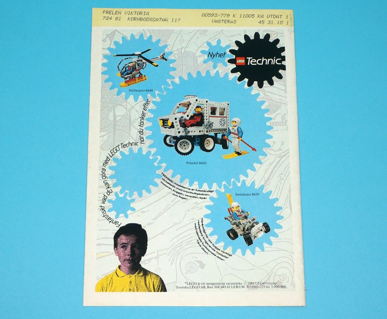 LEGO MAGAZINE ADVERT TECHNIC 1980s LEGO GRUPPEN SWEDEN