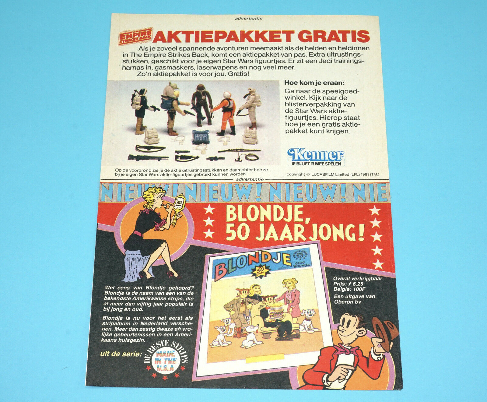 STAR WARS CLIPPER MAGAZINE ADVERT ESB 1982 DONALD DUCK HOLLAND KENNER - Image 2