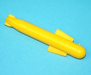 1985 GI JOE COBRA MORAY HYDROFOIL ORIGINAL SPARE PART TORPEDO MISSILE ROCKET
