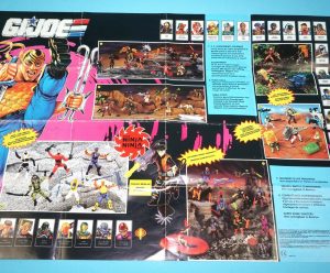 1992 GI JOE LEAFLET BROCHURE CATALOG FOLDOUT ‘NINJA FORCE’ NL FR BENELUX HASBRO