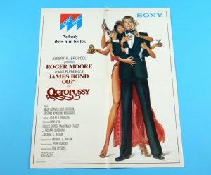 ORIGINAL MOVIE POSTER OCTOPUSSY 1983 DUTCH FOLDED MUZIEK EXPRESS JAMES BOND