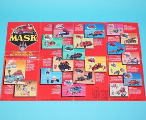 M.A.S.K CATALOG FOLDOUT POSTER HURRICANE VAMPIRE STINGER 1986 KENNER