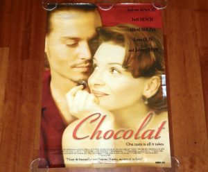 ORIGINAL MOVIE POSTER CHOCOLAT 2000 UNFOLDED INTL ONE-SHEET DEPP BINOCHE