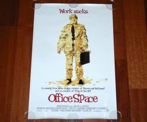 ORIGINAL MOVIE POSTER OFFICE SPACE 1999 UNFOLDED DS ADVANCE ONE SHEET