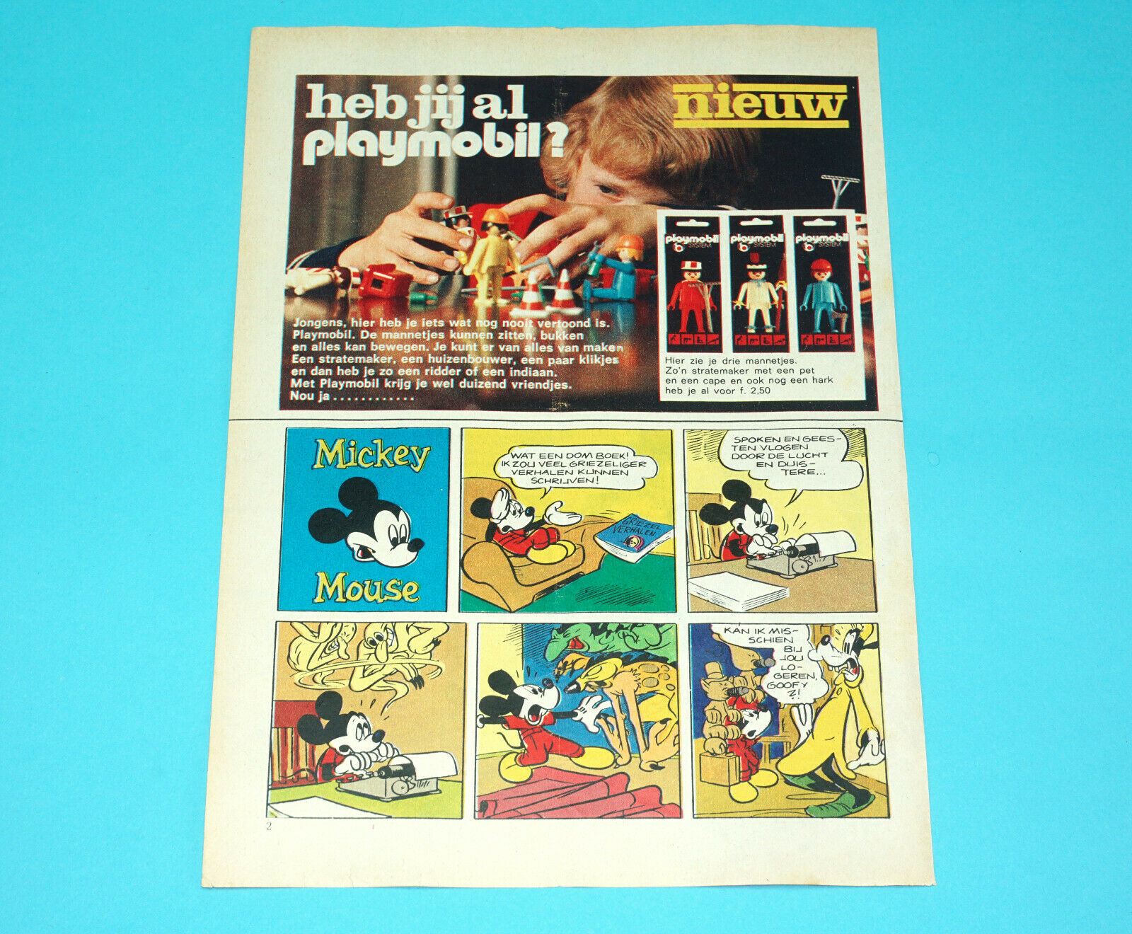 PLAYMOBIL MAGAZINE ADVERT 1970s DONALD DUCK HOLLAND GEOBRA