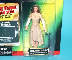 STAR WARS POTF2 PRINCESS LEIA ORGANA EWOK CELEBRATION MOC MOSC US FREEZE FRAME CARD 1997 KENNER