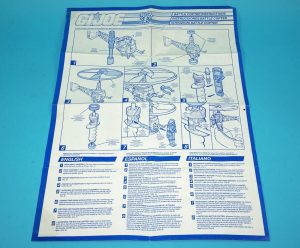 1991 GI JOE COBRA BATTLE COPTERS SPARE BLUEPRINT INSTRUCTIONS EURO HASBRO