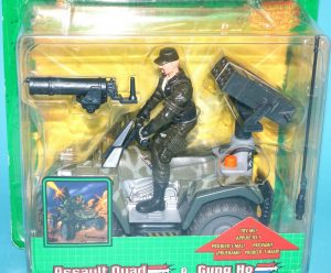 2002 GI JOE VS COBRA ASSAULT QUAD & GUNG-HO v10 MOC MOSC EURO CARD HASBRO