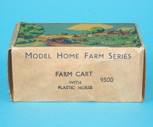 BRITAINS FARM #9500 FARM CART & PLASTIC HORSE 1950s ENGLAND