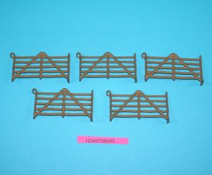 BRITAINS LEAD FARM No. 527 HURDLE FENCING (5 PCS) 1930s ENGLAND