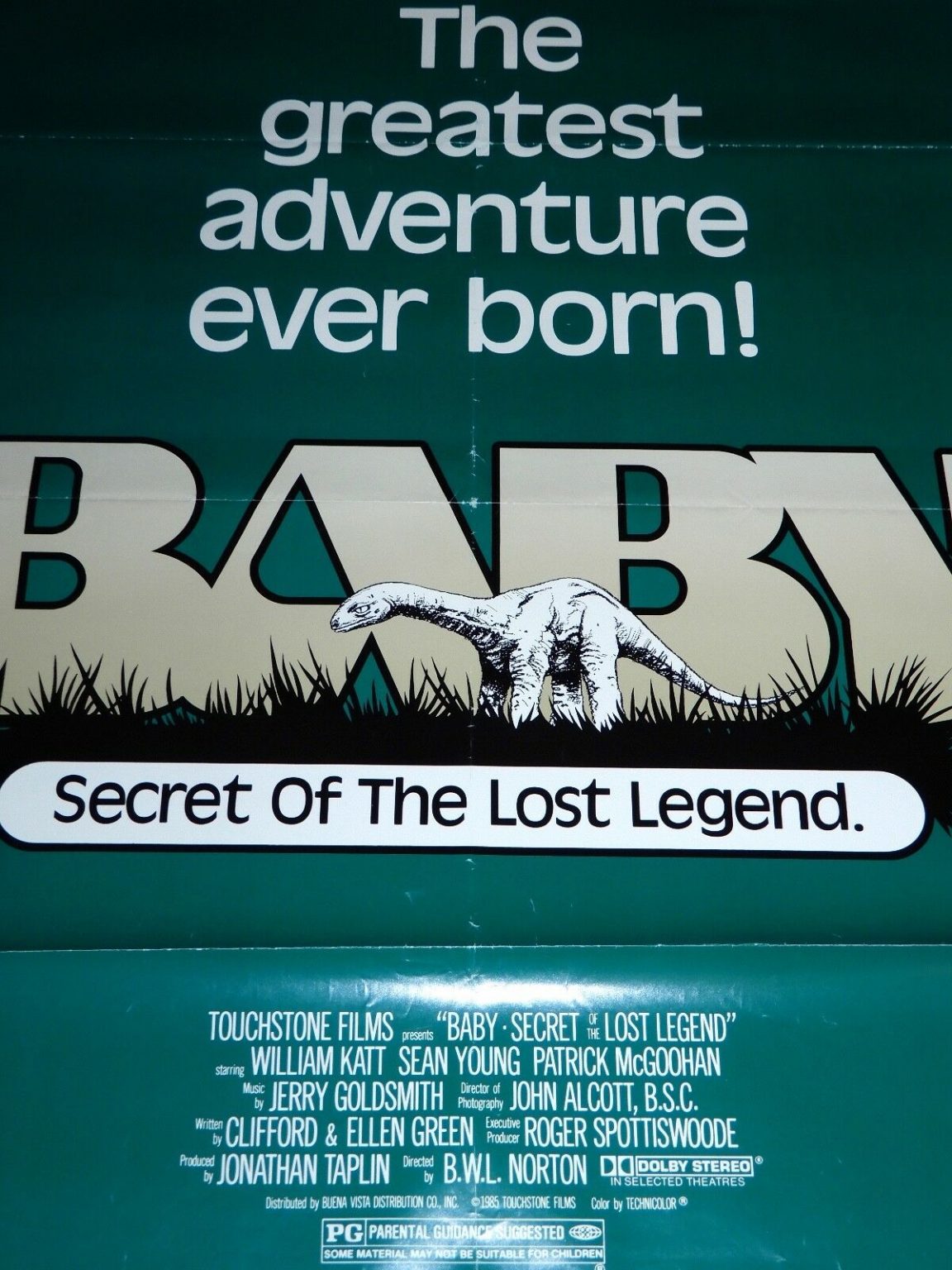 ORIGINAL MOVIE POSTER BABY SECRET OF THE LOST LEGEND 1985