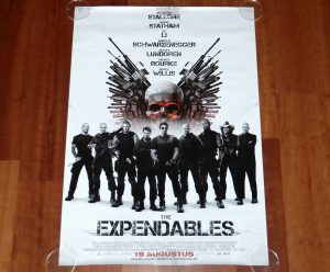 ORIGINAL MOVIE POSTER THE EXPENDABLES 2010 UNFOLDED SS ADVANCE ONE SHEET