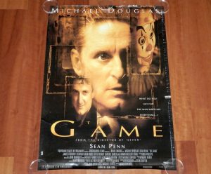 ORIGINAL MOVIE POSTER THE GAME 1997 UNFOLDED SS ONE-SHEET DOUGLAS PENN