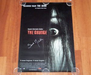 ORIGINAL MOVIE POSTER THE GRUDGE UNFOLDED INTL SINGLE-SIDED ONE-SHEET SIGNED SARAH