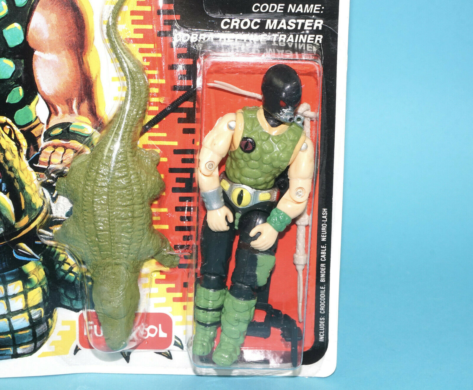 1987 GI JOE CROC-MASTER v1 MOC MOSC 2005 FUNSKOOL INDIA RUSSIAN CARD - Image 2