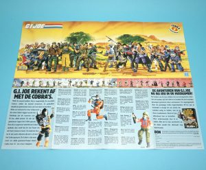 1988 GI JOE LEAFLET BROCHURE CATALOG "REKENT AF MET DE COBRA’S" NL DUTCH HASBRO