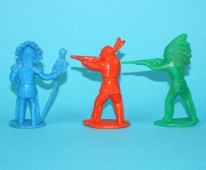 JOHILLCO PLASTIC WESTERN SERIES NATIVE AMERICAN INDIANS (3X) 1960s ENGLAND