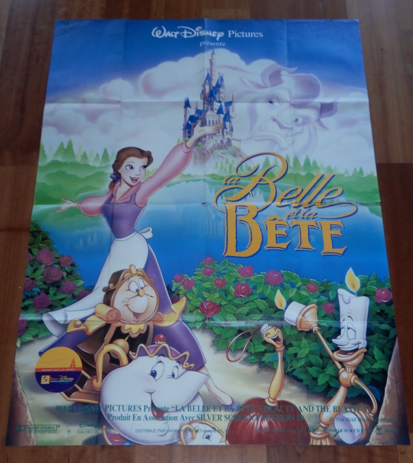 ORIGINAL MOVIE POSTER BEAUTY & THE BEAST 1992 FRENCH LINENBACK ONE ...