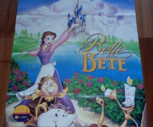 ORIGINAL MOVIE POSTER BEAUTY & THE BEAST 1992 FRENCH LINENBACK ONE PANEL GRANDE